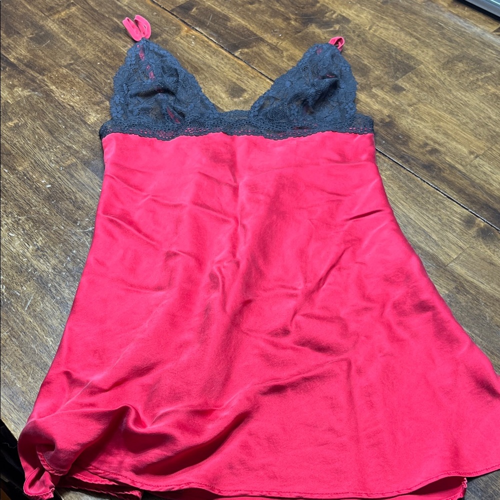 Victoria's Secret 100% silk Red  y2k mini slip dress